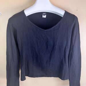 Philippe‎ Adec Paris Womens Beaded Black Silk Cashmere Blend Sweater Size Large